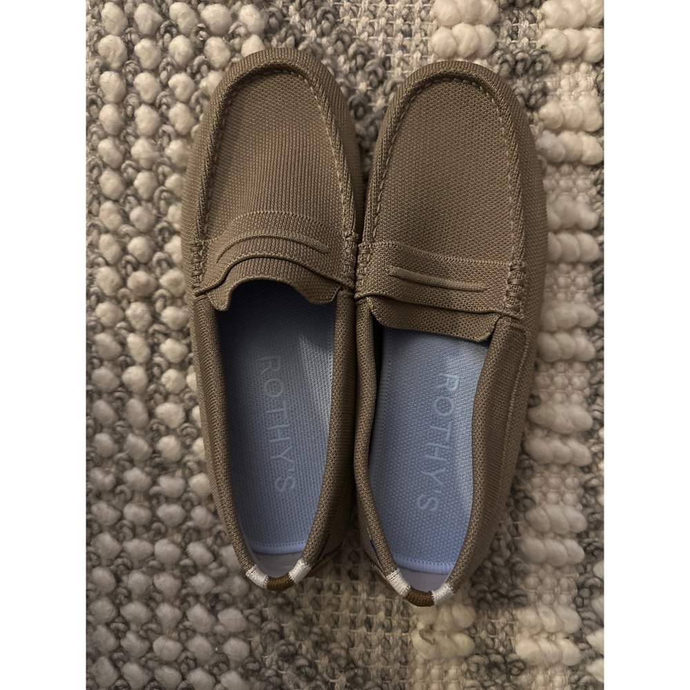 New Rothy’s Shoe, “The Driver” Soft, Cool Coffee Brown, Size 8.5